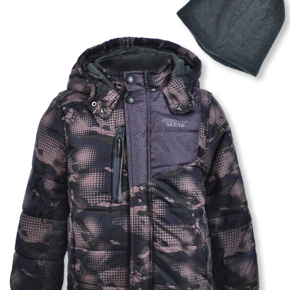 New Shoulder Panel Insulated Jacket with Beanie. - Picture 1 of 10